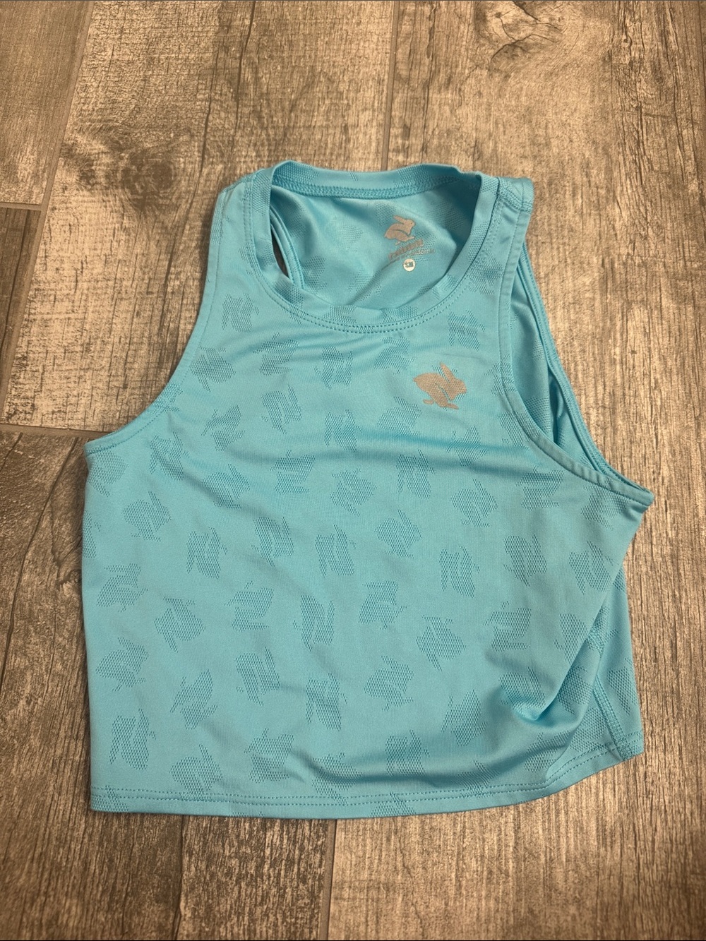 Rabbit running Crop hop - Light Blue running crop